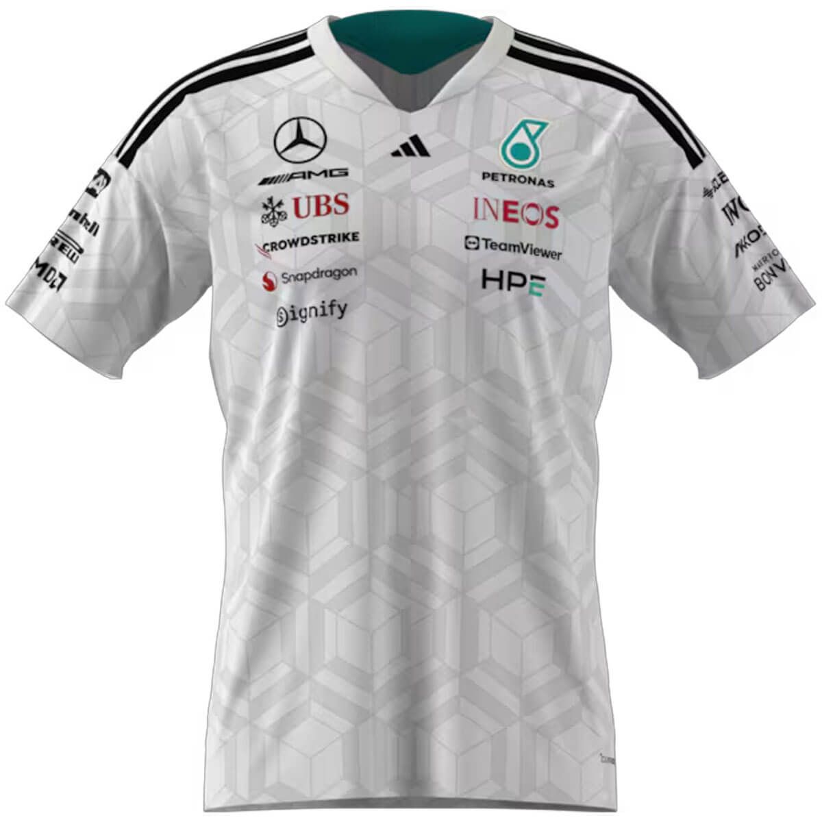 B67998430 mercedes benz t shirt f1 herren weiss rosier onlineshop2