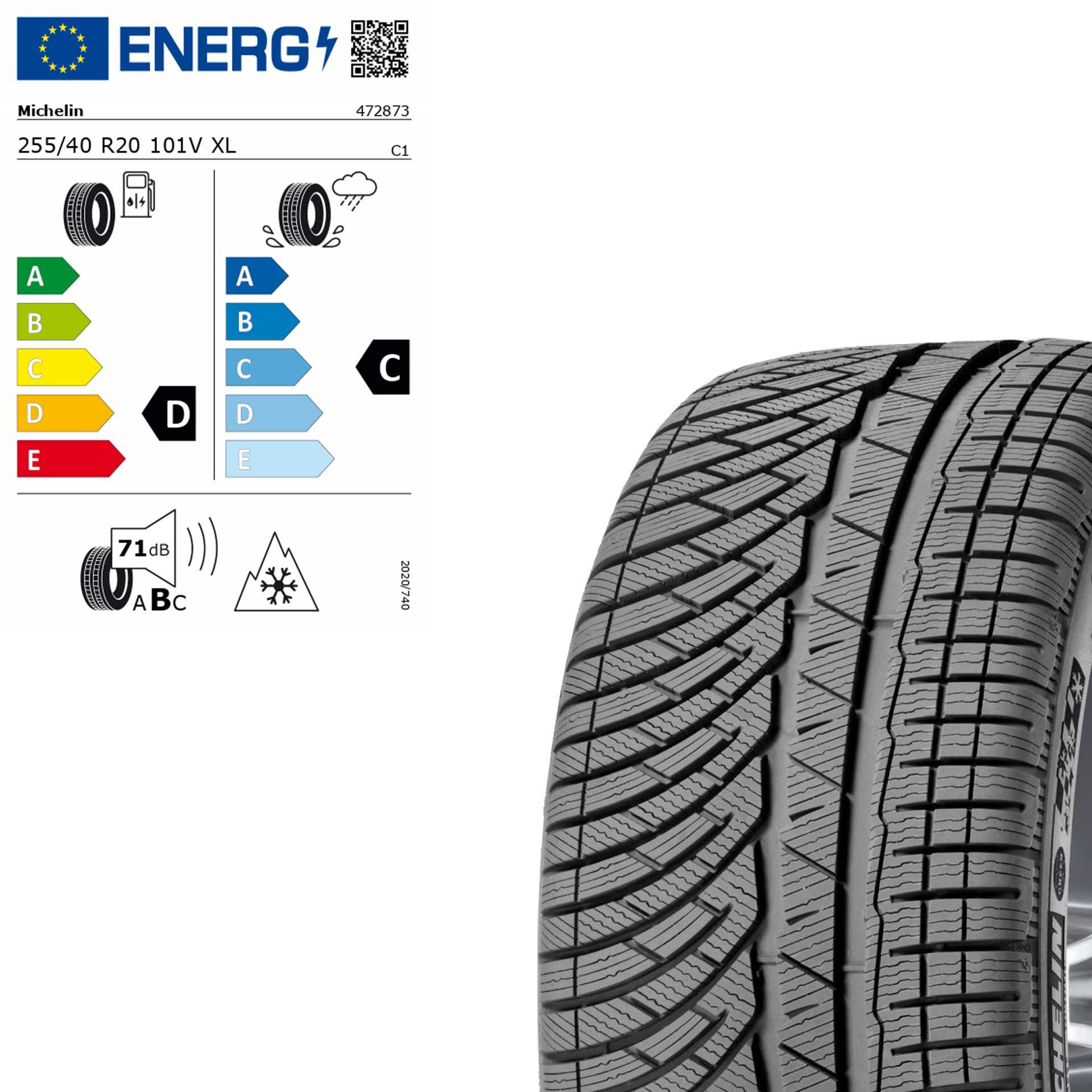 Q44005151052a mercedes benz winterreifen michelin pilot alpin pa4 mo 255 40 r20 101v rosier onlineshop2