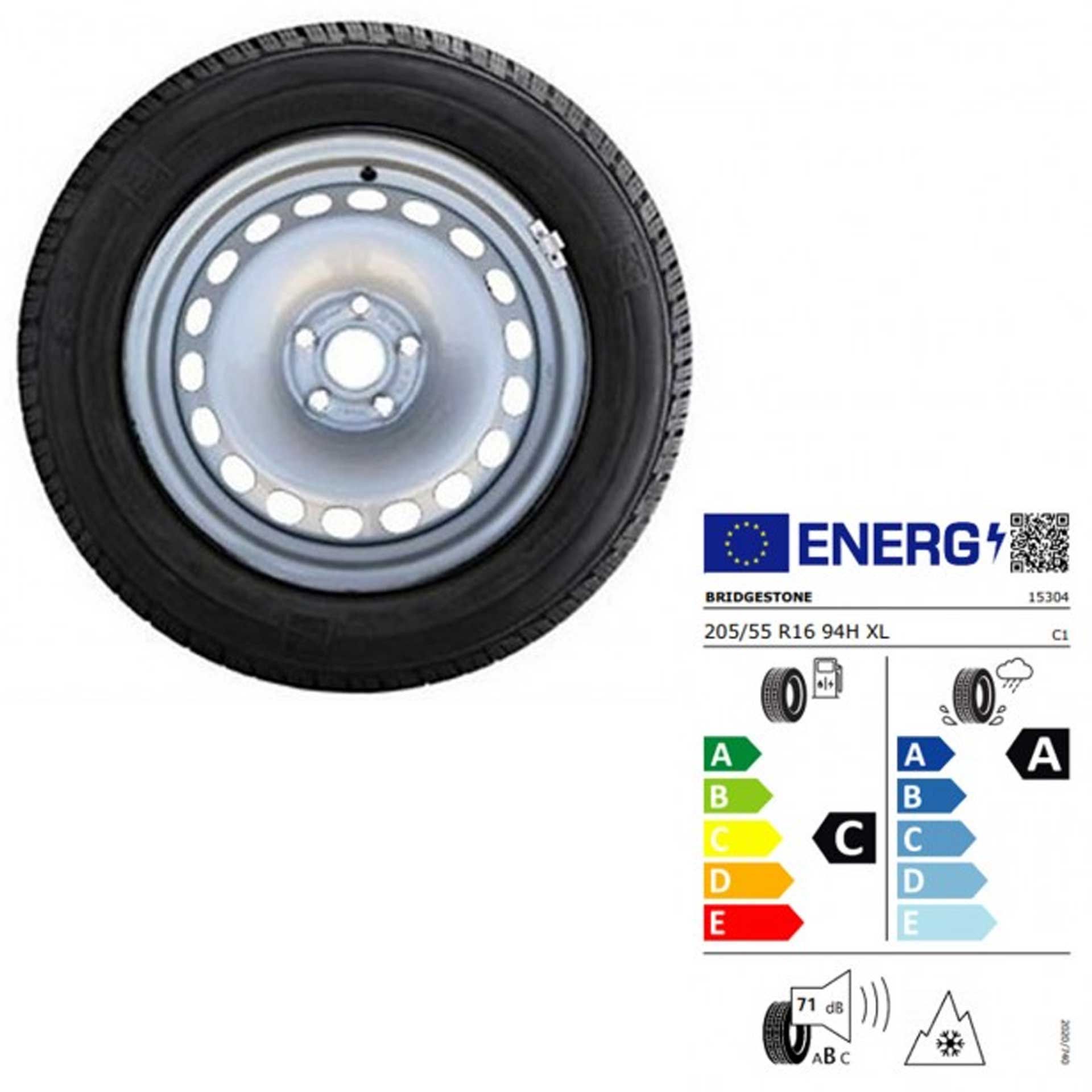 2k3073566c091 volkswagen caddy winterkomplettrad stahl bridgestone blizzak lm 005 rechts rosier onlineshop2