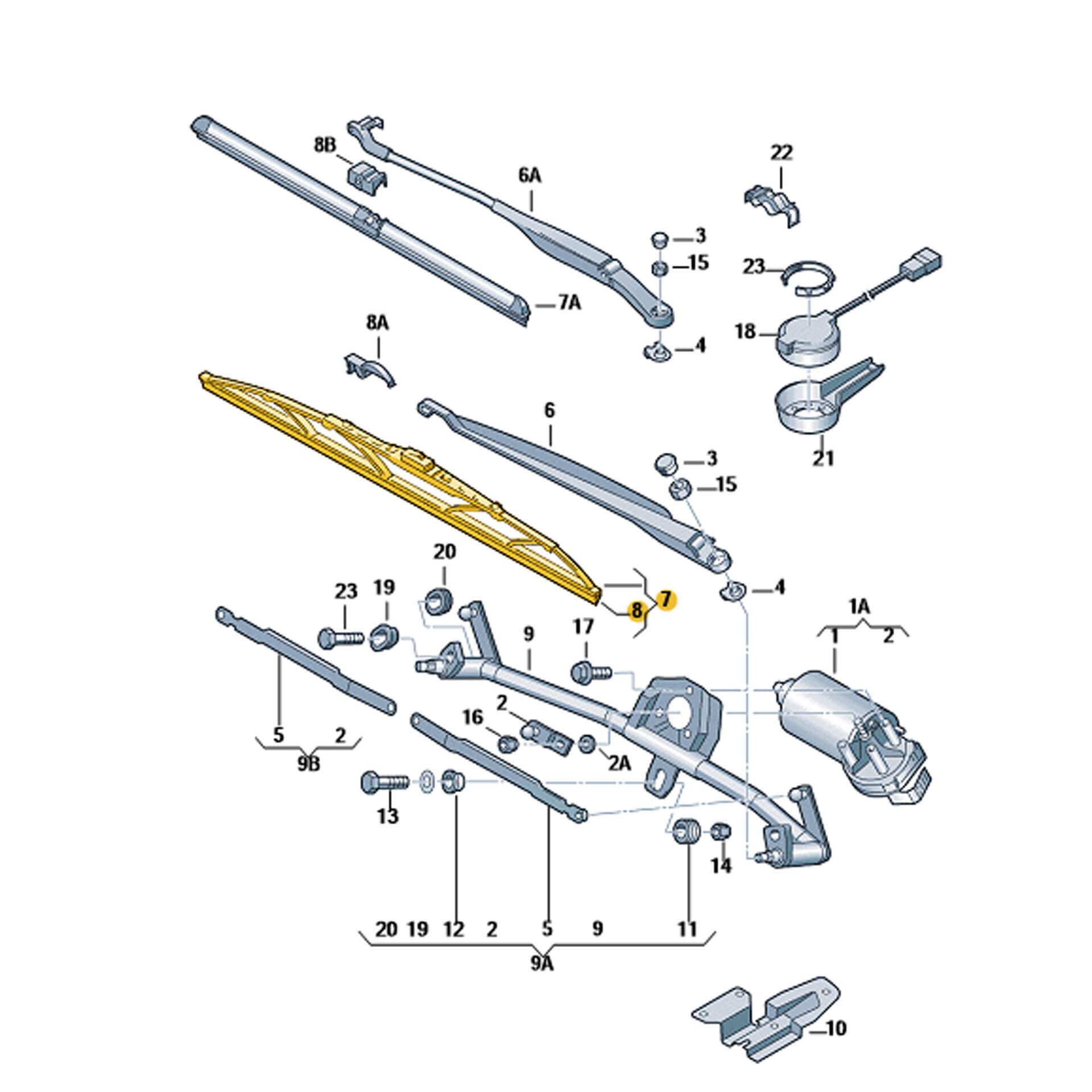 1j0998003 volkswagen scheibenwischer polo golf