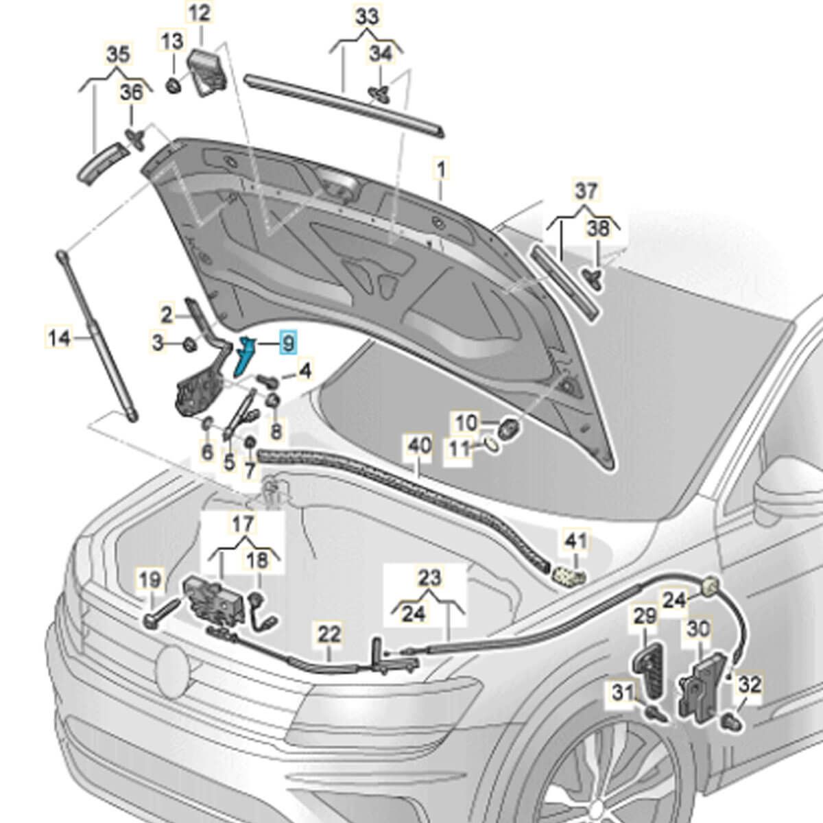 5ta823315a volkswagen scharnierabdeckung rosier onlineshop