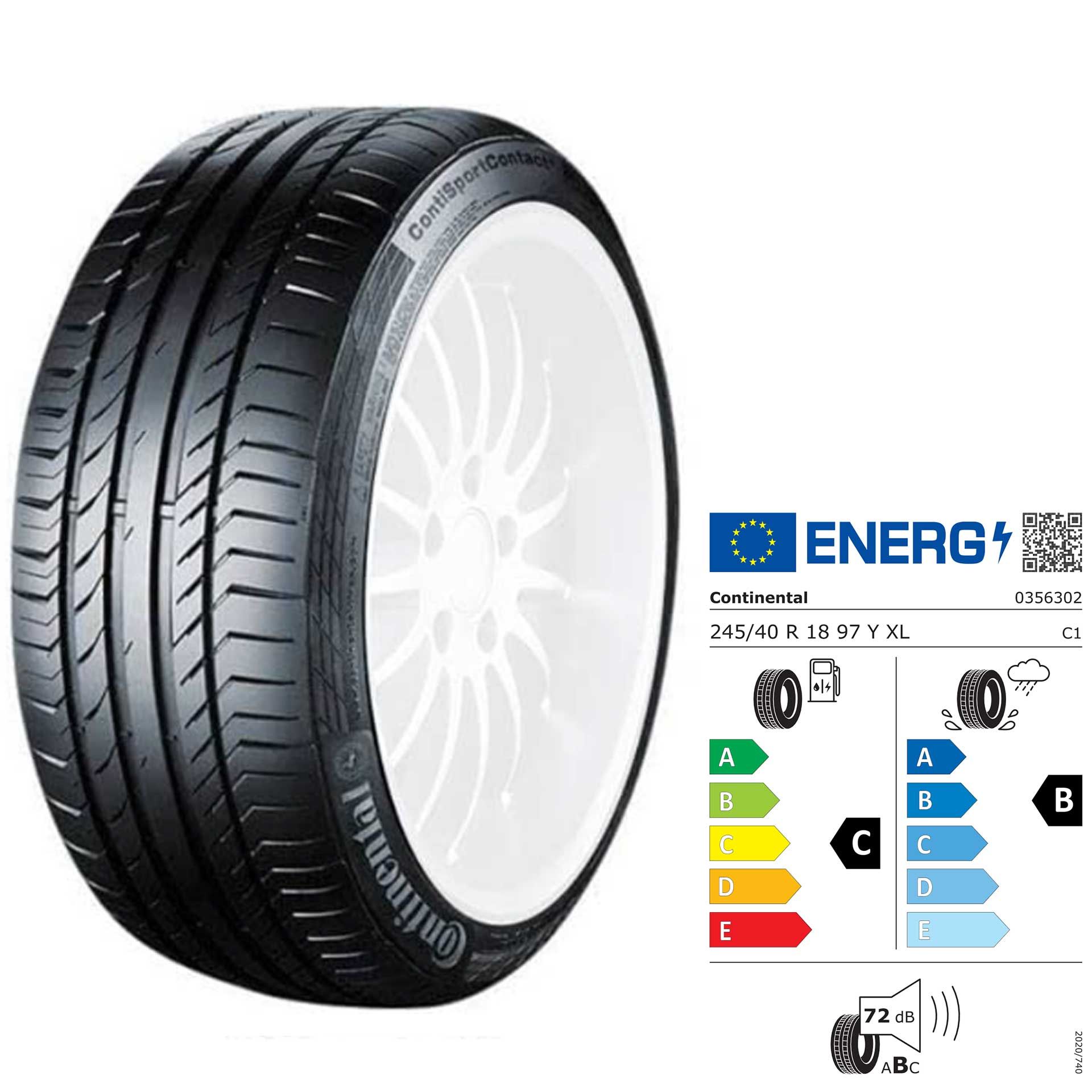Q44041111005a continental contisportcontact 5 moe 245 40 18 97y xl rosier onlineshop