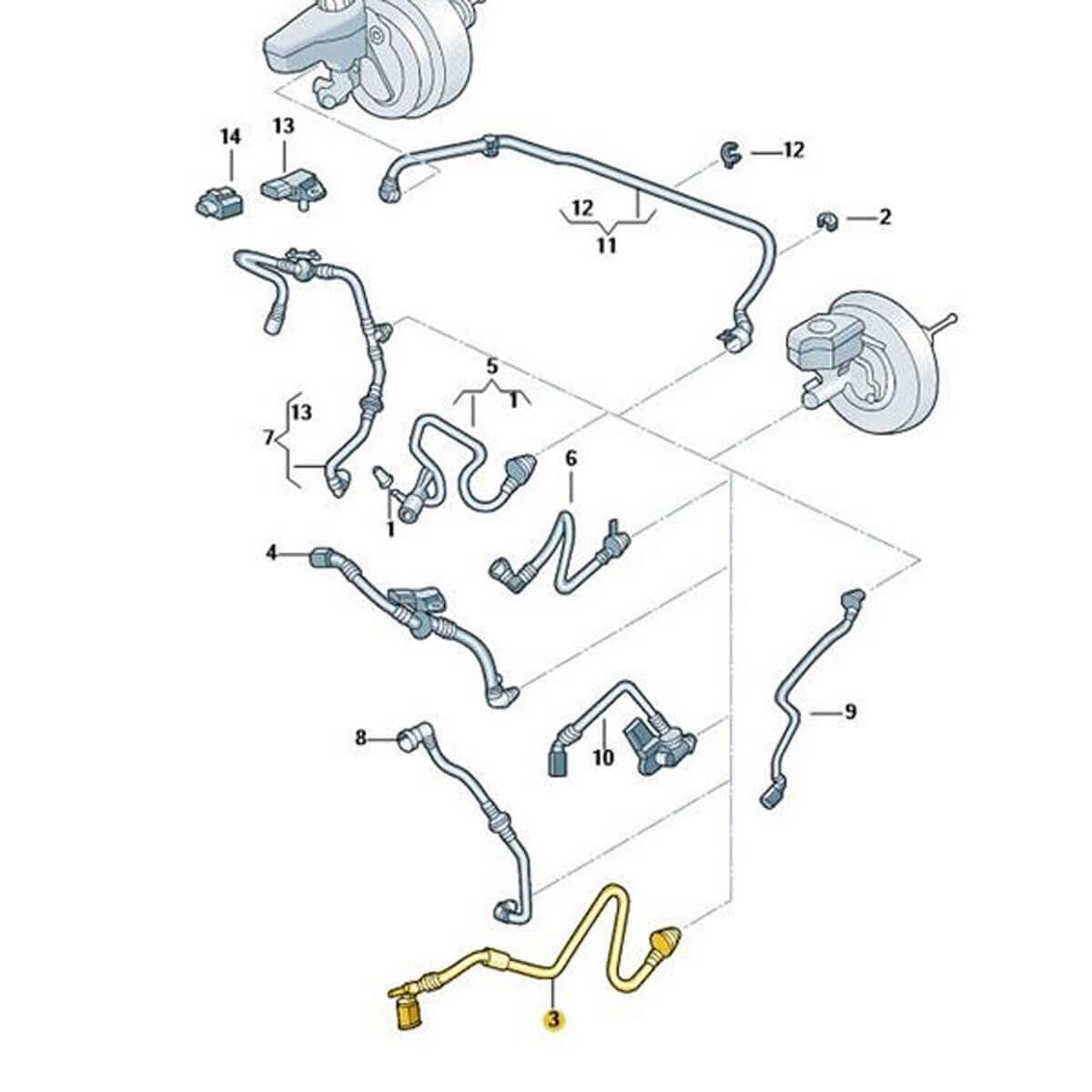 561612041c volkswagen unterdruckschlauch rosier onlineshop