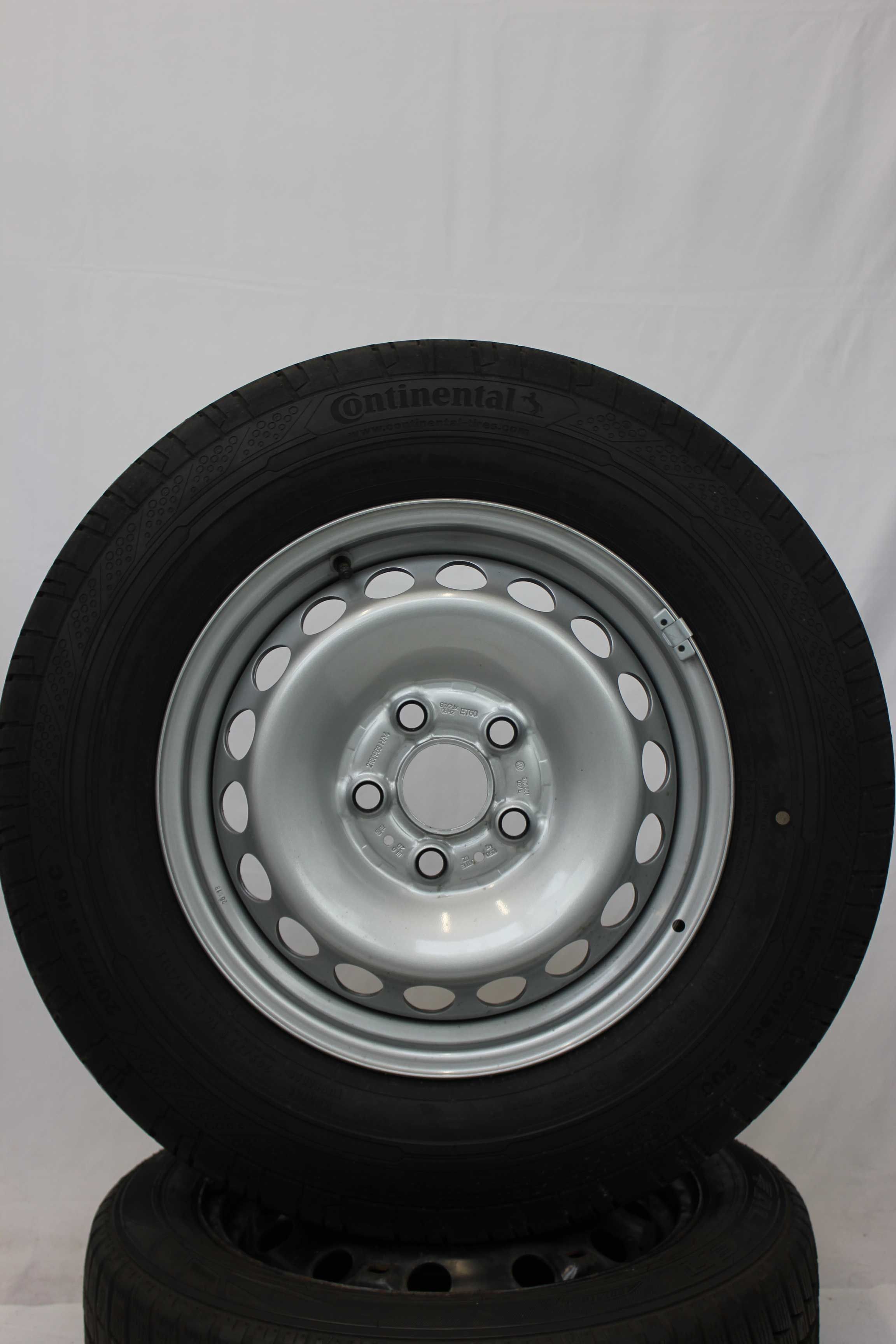 Sommerkomplettrad volkswagen 2n0 crafter stahlfelge 16zoll 2n0601027l sommerreifen continental contivancontact200 205 75 r16c 113 111r