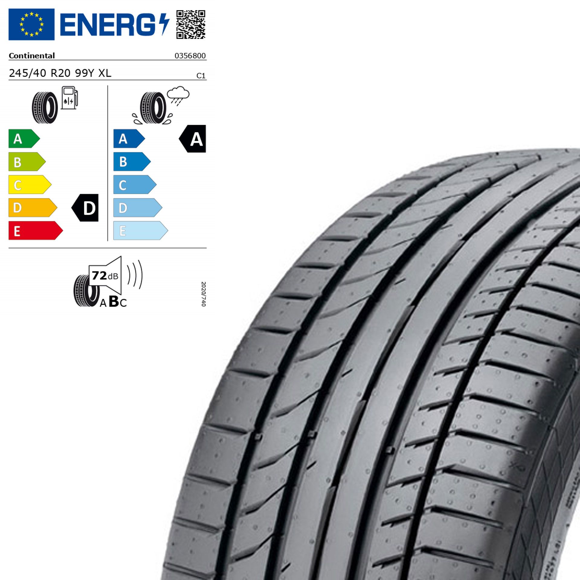Q44001111201a continental contisportcontact 5p mo 245 40 r20 99y xl rosier onlineshop