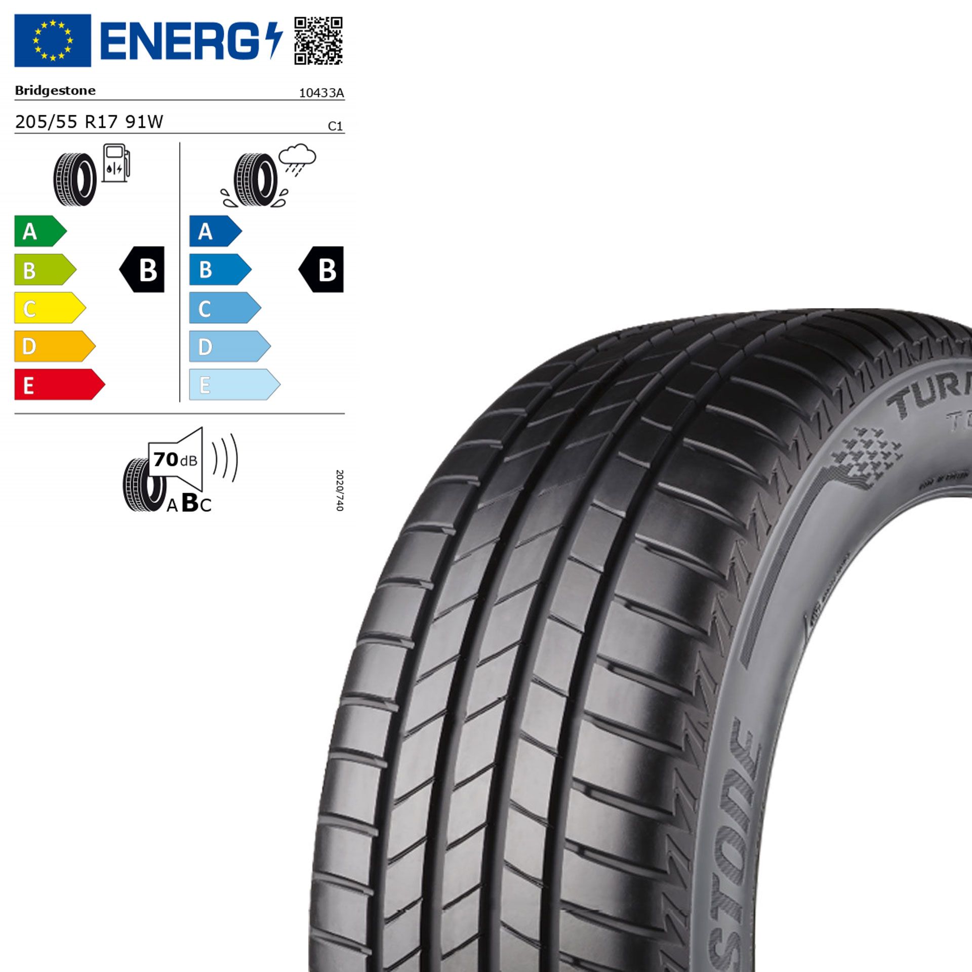 Q44001191103a 205 55 r17 91w bridgestone turanza t005 mo sommerreifen rosier onlineshop