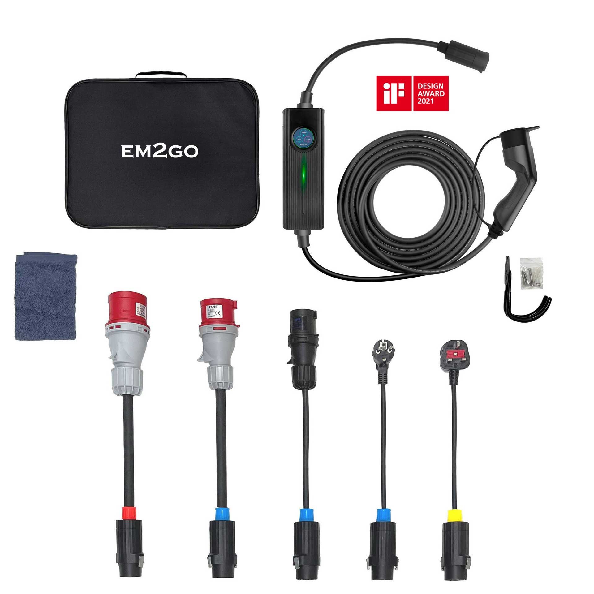 Em016accad em2go mobiles ladesystem mit 5 adaptern rosier onlineshop