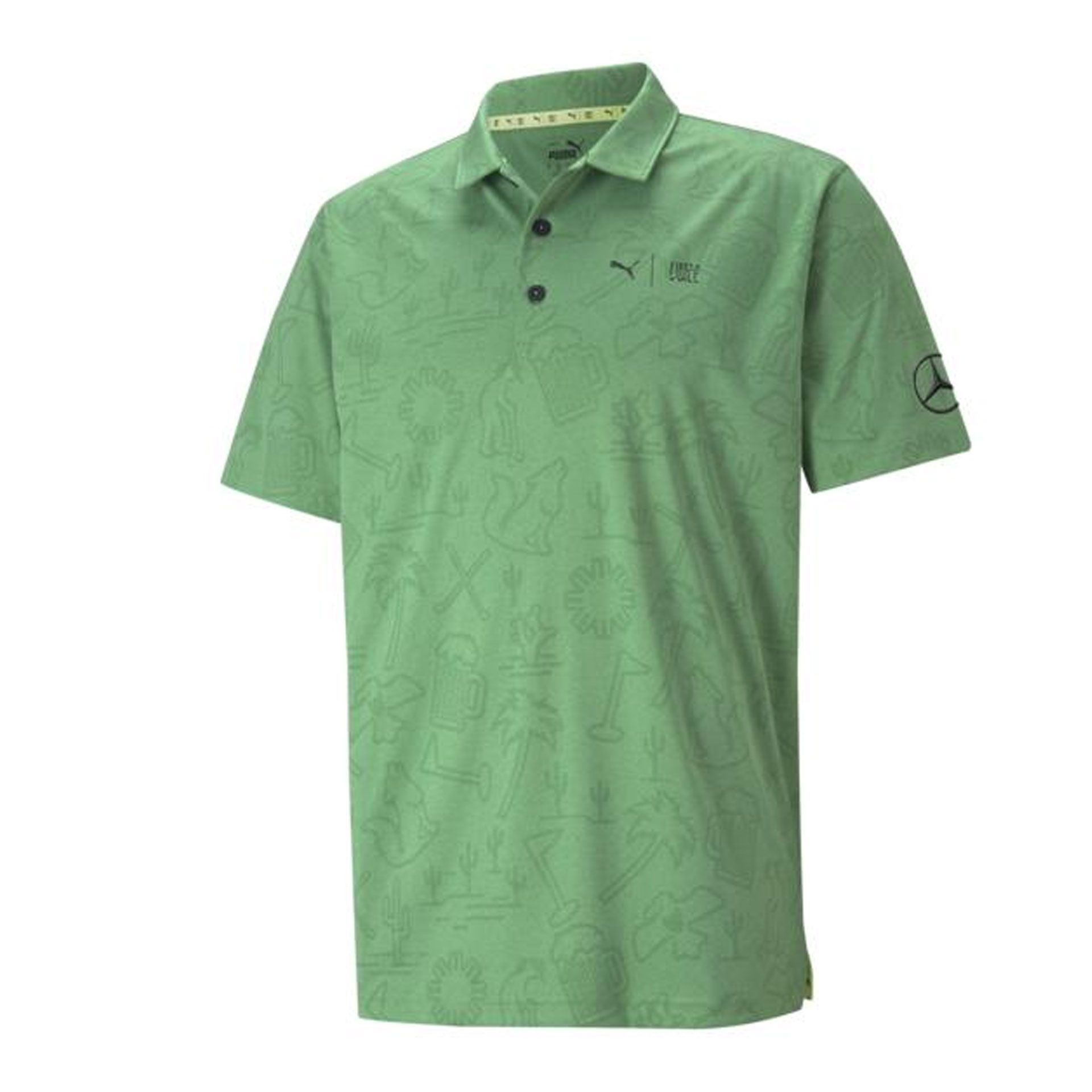 B66450553 mercedes benz golf poloshirt gruen herren rosier onlineshop