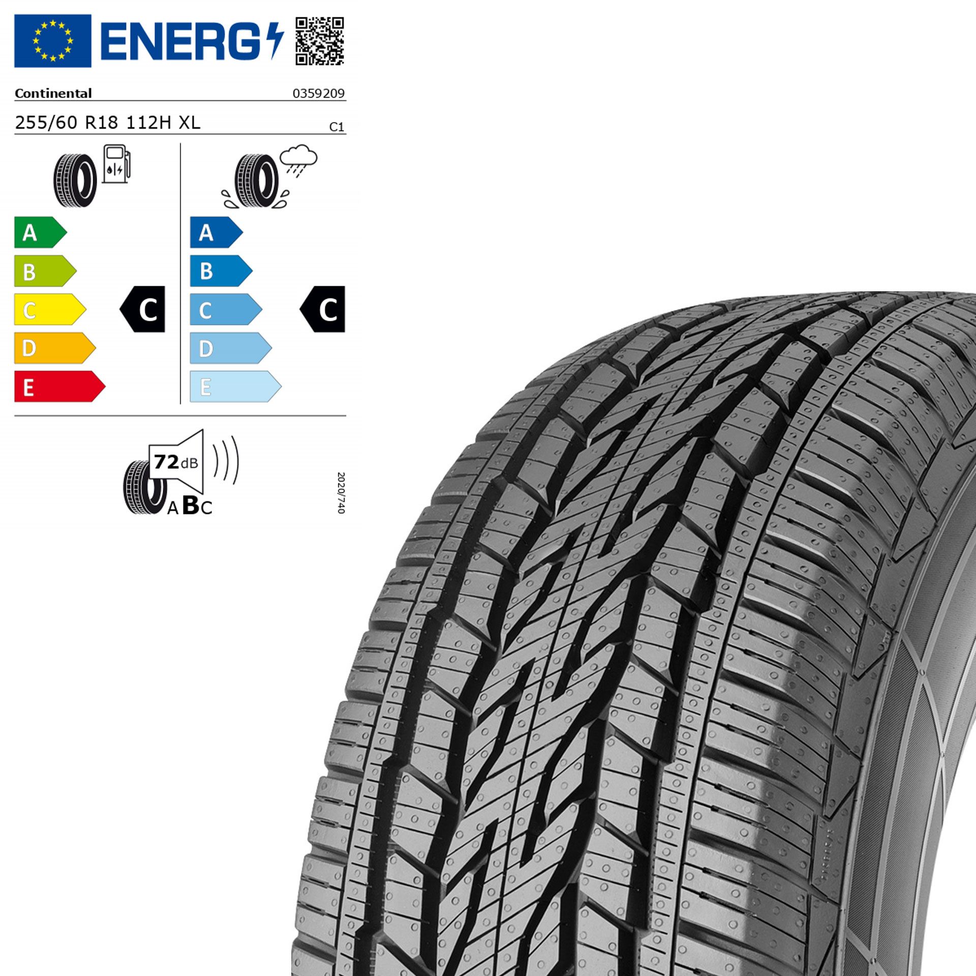 Q440041110550 continental conticrosscontact lx2 255 60 r18 112h xl sommerreifen rosier onlineshop