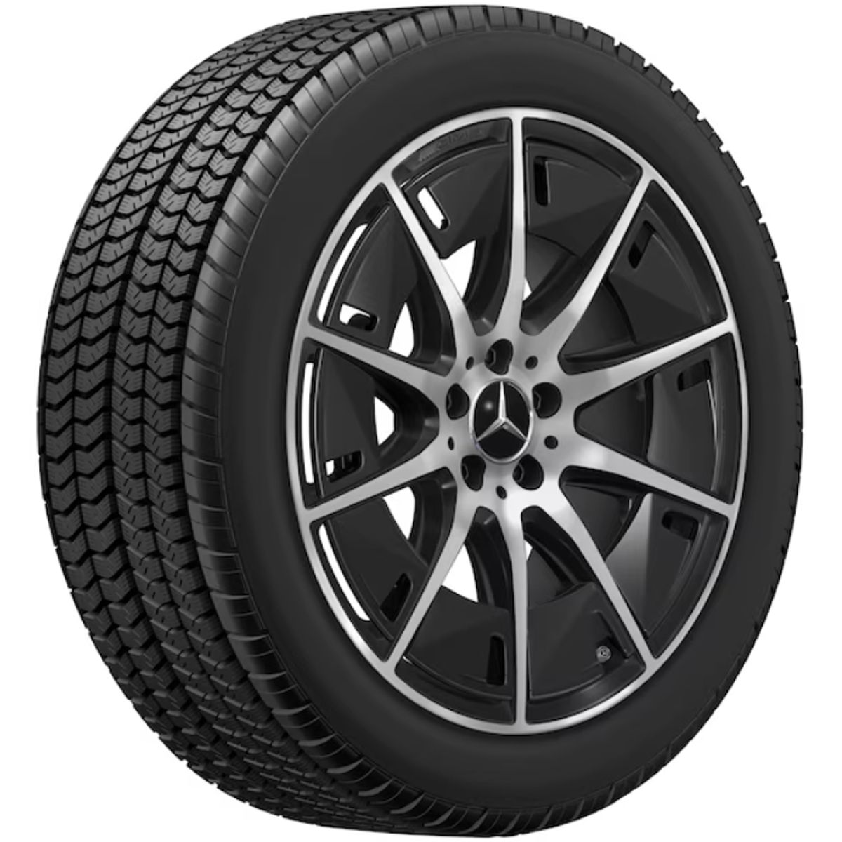 Mercedes-AMG Leichtmetallfelge schwarz glanzgedreht Vorderachse A5404000700