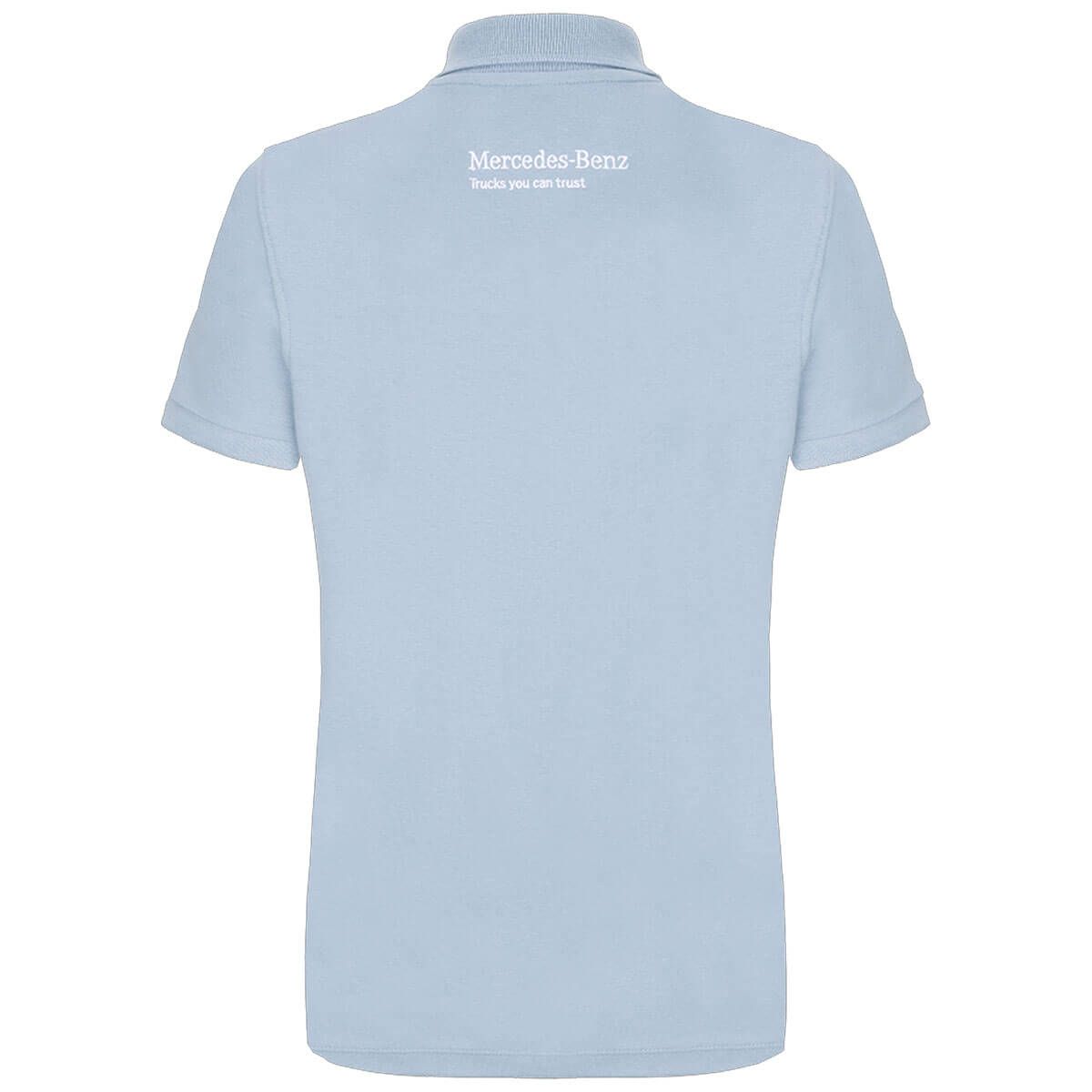 Mbt0264 mercedes benz truck poloshirt hellblau damen rosier online shop4