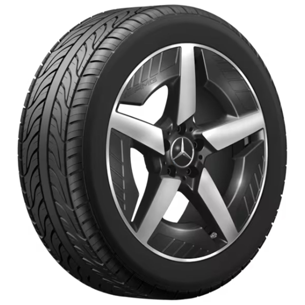 Mercedes-AMG Leichtmetallfelge schwarz glanzgedreht Vorderachse A24440116007X23