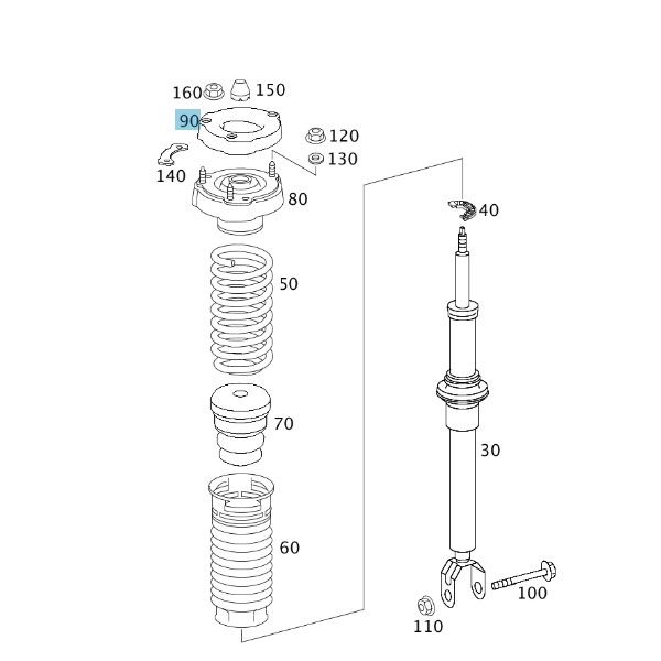 A2113210084 mercedes benz rosier onlineshop