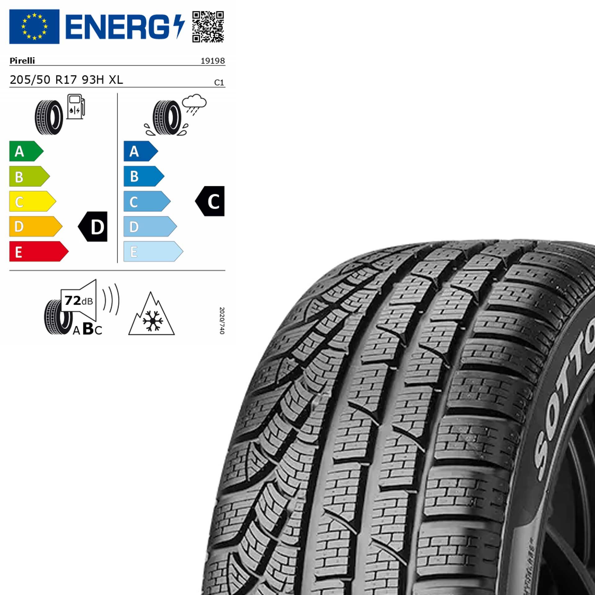 Q44045171000a mercedes benz winterreifen pirelli w 210 sottozero serie ii moe 205 50 r17 93h rosier onlineshop2