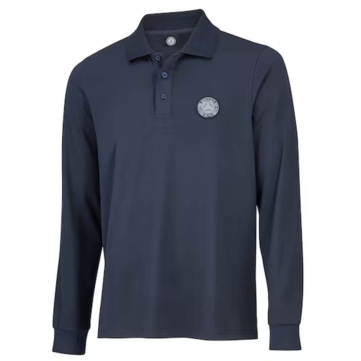 B66042036 mercedes benz poloshirt langarm herren blau rosier onlineshop