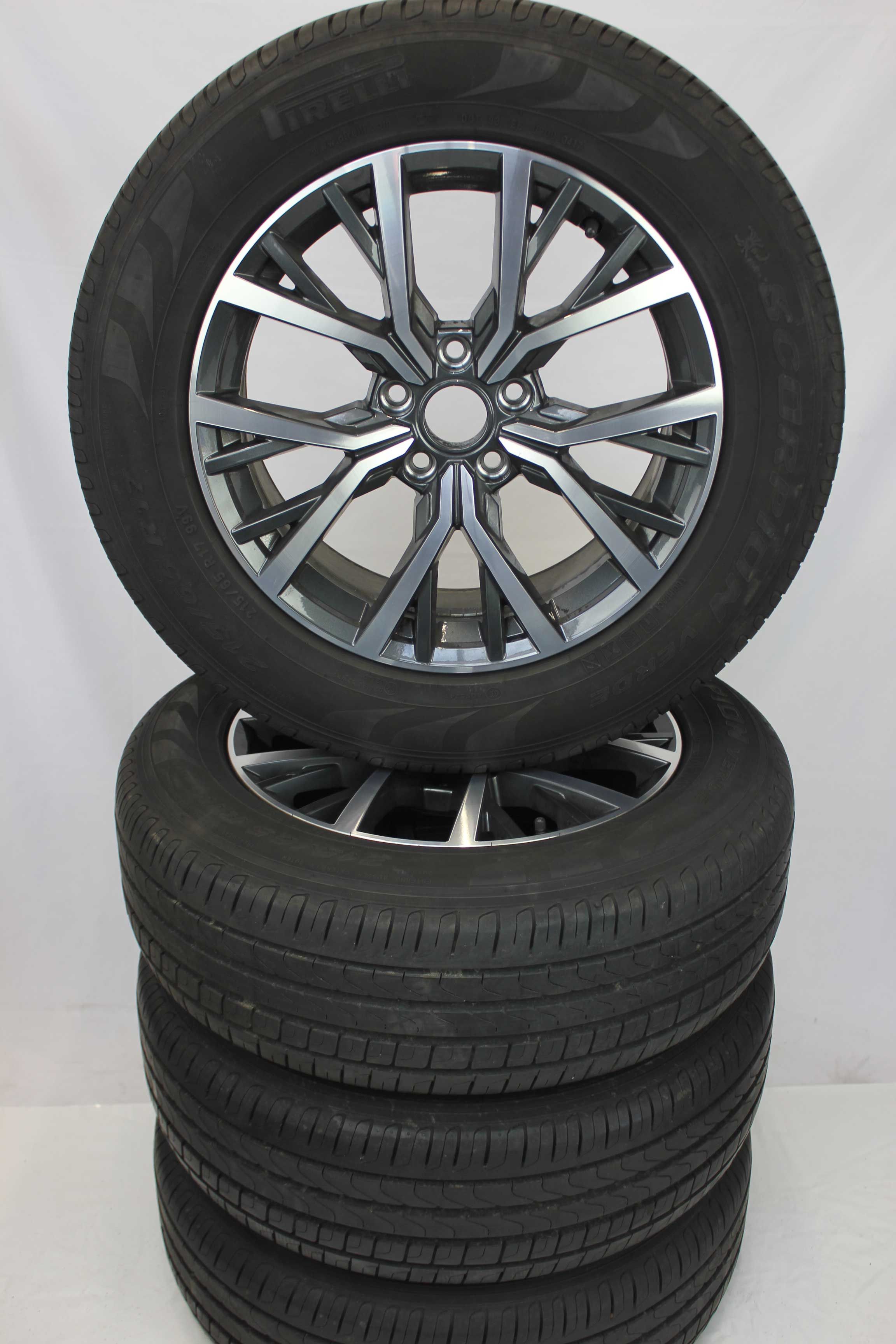 Sommerkomplettradsatz volkswagen 5na tiguan alufelge 17zoll 5na601025a sommerreifen pirelli scorpionverde 215 65 r17 99v