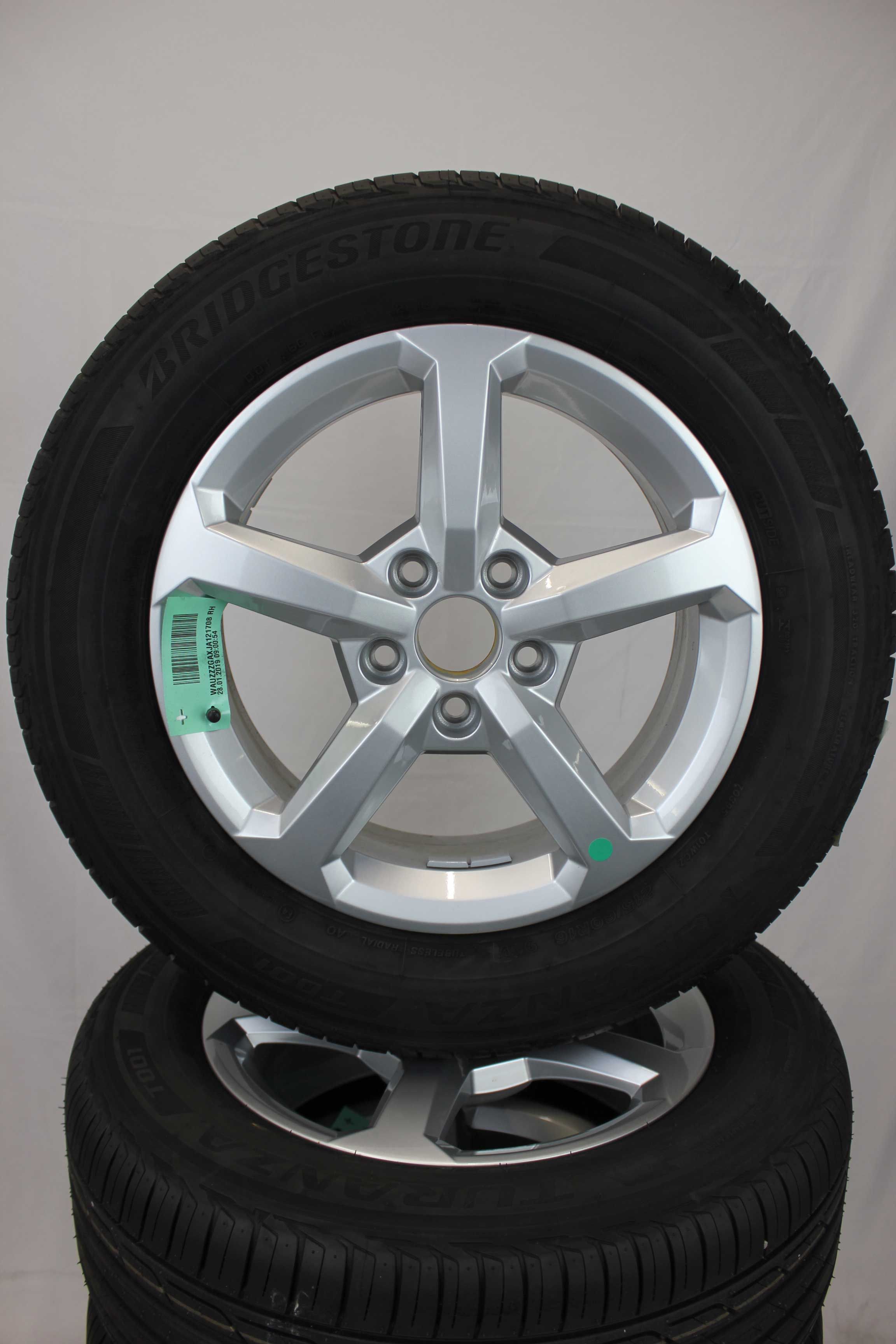 Sommerkomplettradsatz audi 81a q2 alufelge 16zoll 81a601025 sommerreifen bridgestone turanzat001 215 60 r16 95v 1