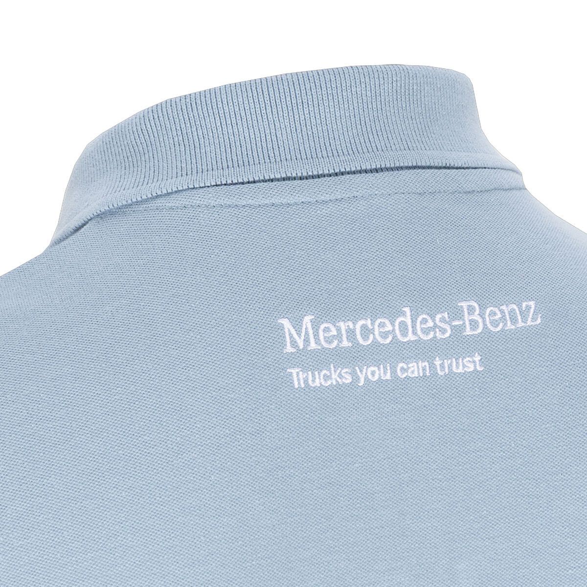 Mbt0263 mercedes benz truck poloshirt hellblau herren rosier online shop3