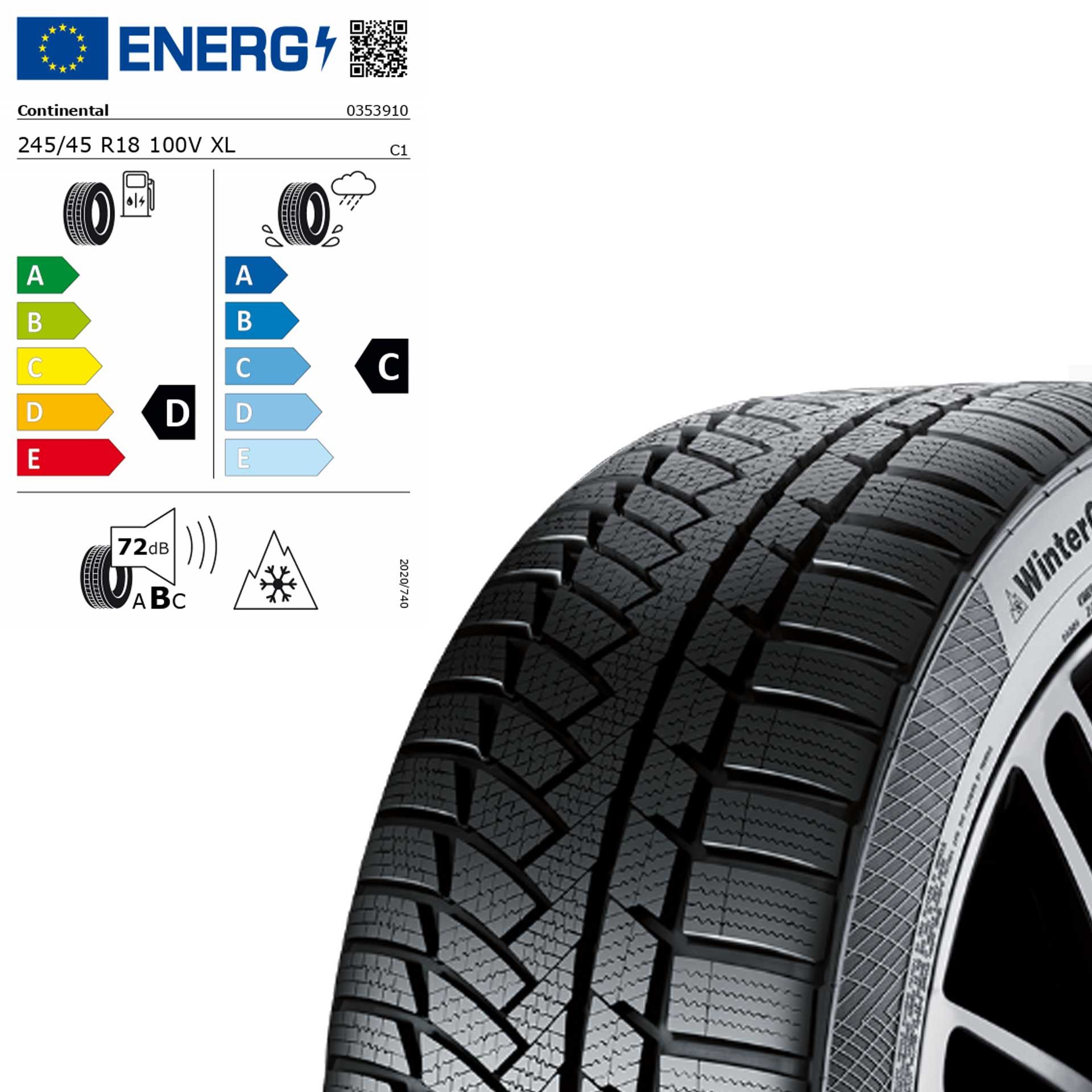 Q44045111002a mercedes benz winterreifen continental wintercontact ts 850 p moe 245 45 r18 100v rosier onlineshop2