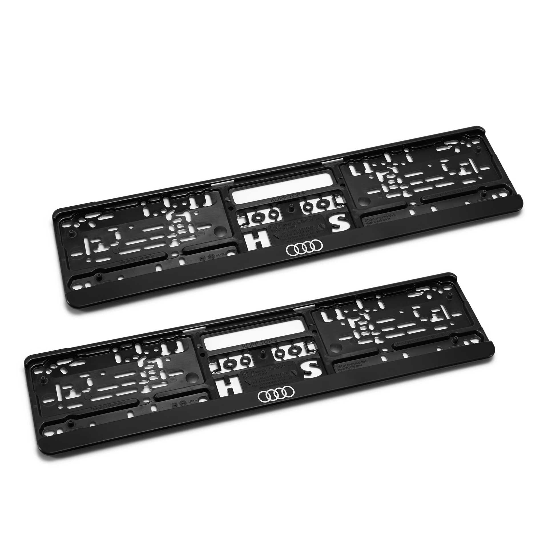 3292100100 audi kennzeichenhalter set 2 stueck rosier onlineshop