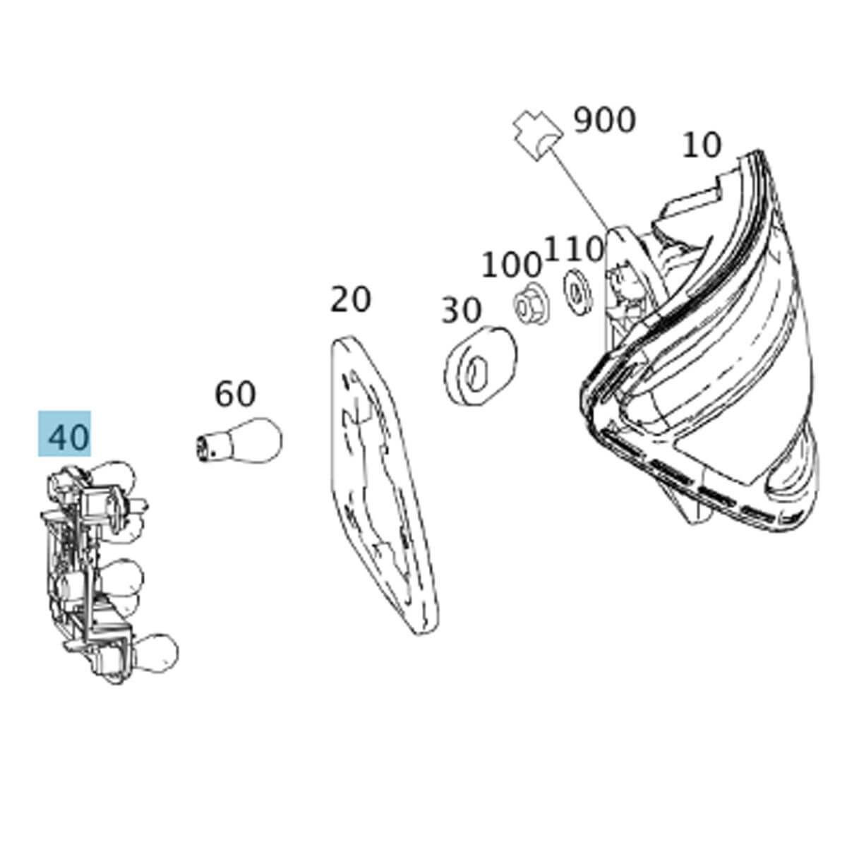 A2048201600 mercedes benz lampentraeger rosier onlineshop
