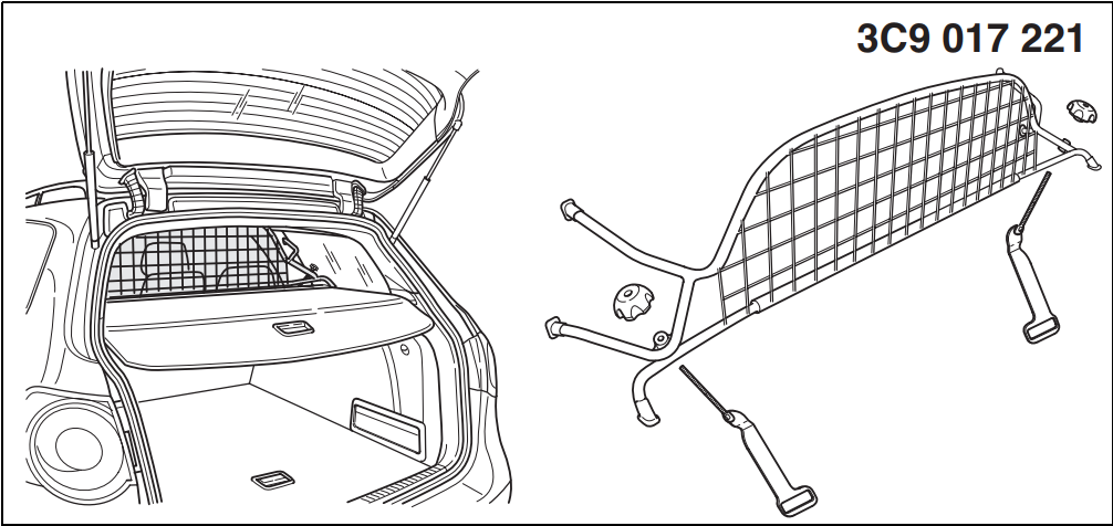 3c9017221 original volkswagen trenngitter passat rosier onlineshop2