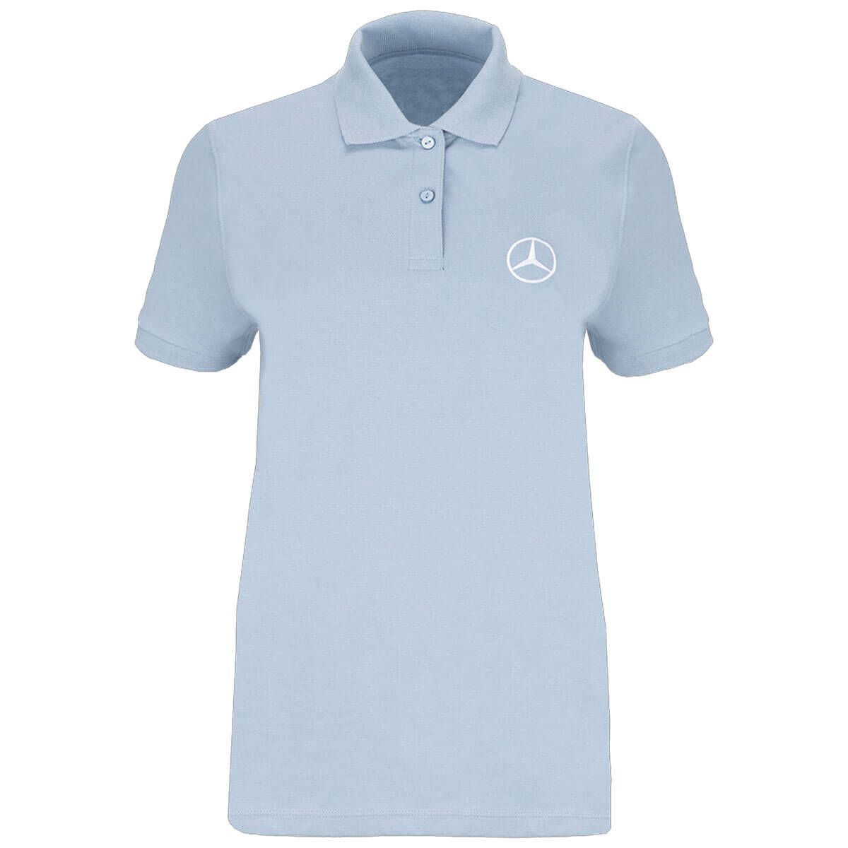 Mbt0264 mercedes benz truck poloshirt hellblau damen rosier online shop