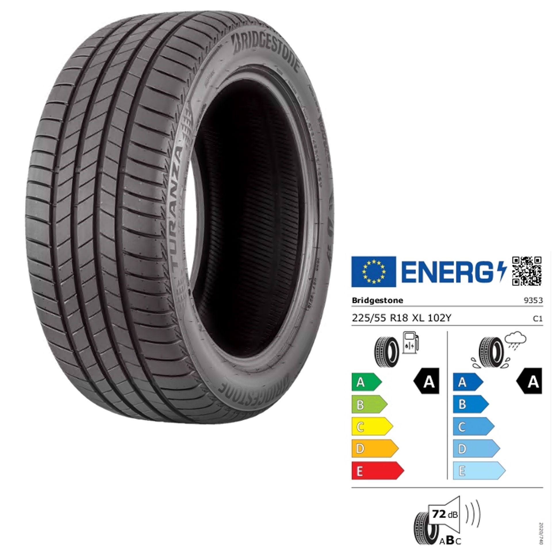 Zts226558ybtnc bridgestone turanza t005 ao 225 55 r18 102y xl rosier onlineshop2