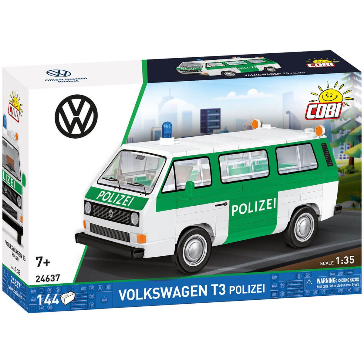 Volkswagen Bausatz T3 Polizei Grün 1:35 3B1099320LGT1
