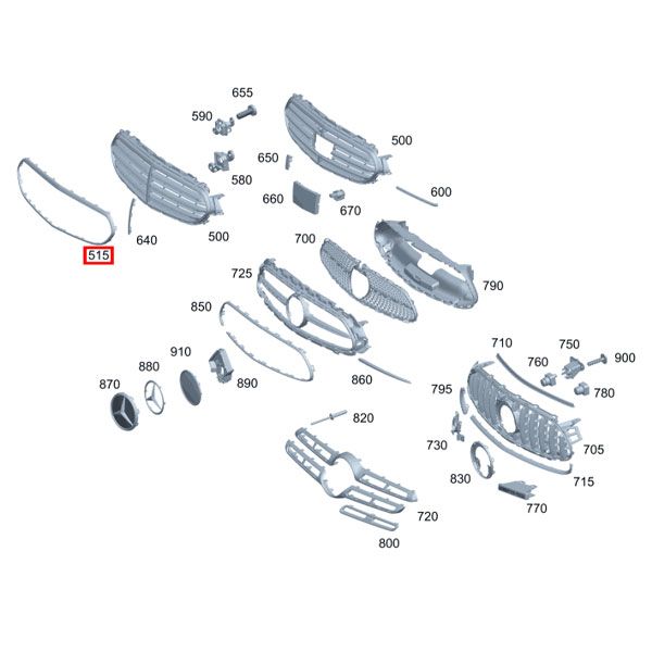 A2138883300 mercedes benz rahmen kuehlermasker rosier onlineshop
