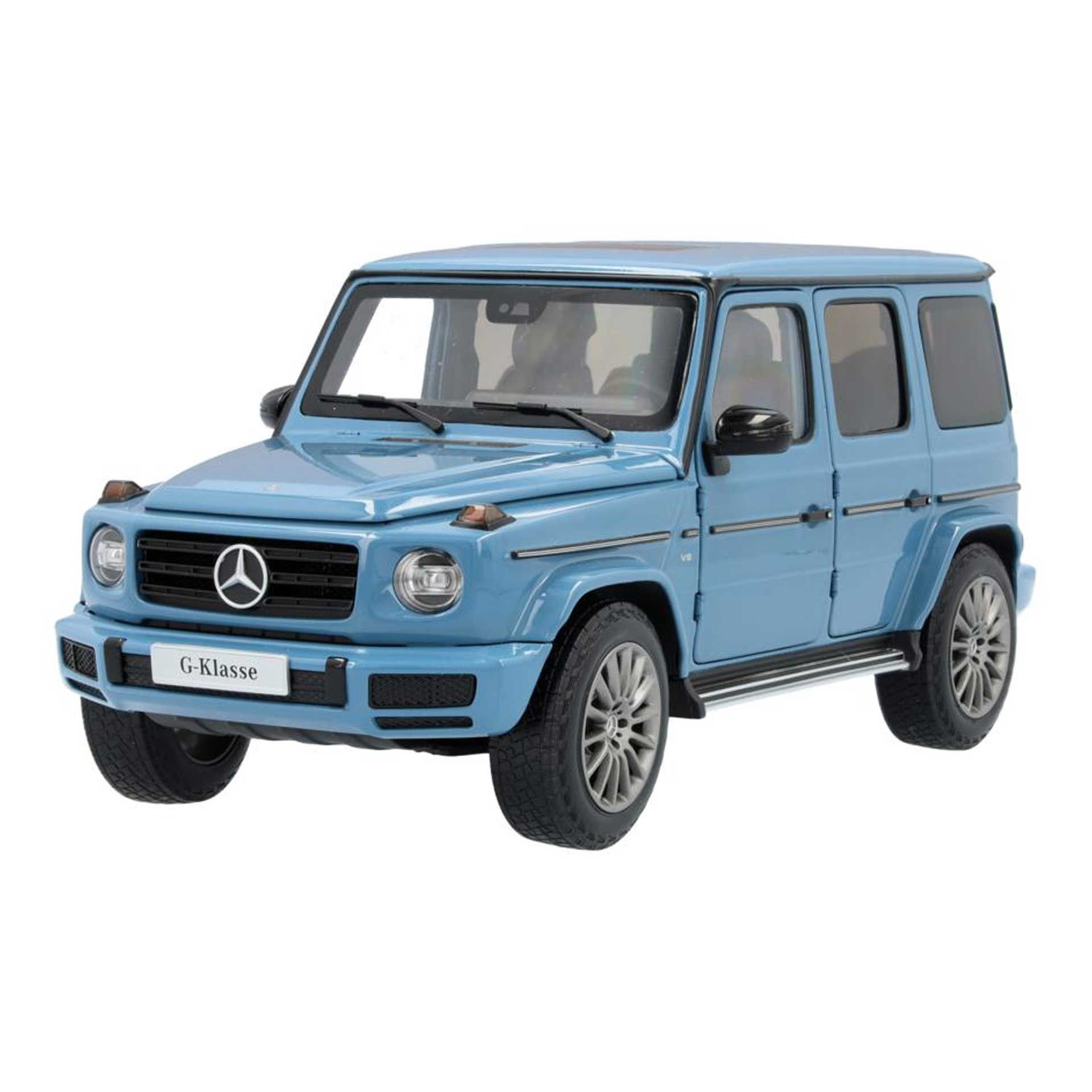 B66960832 mercedes benz g klasse modellauto amg line w463 blau 1 18 rosier onlineshop