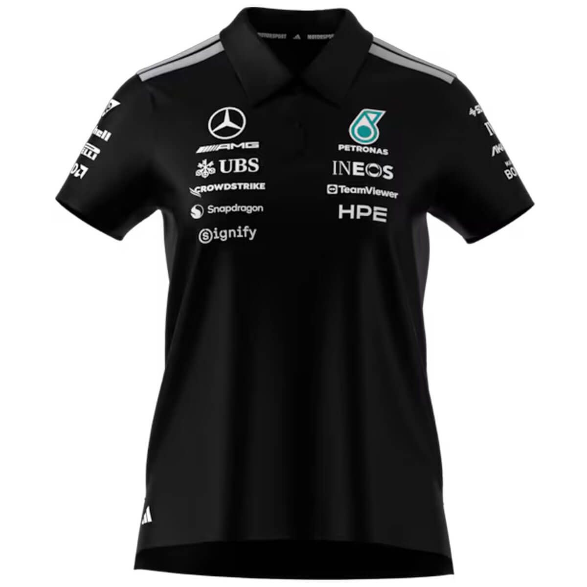 B67998394 mercedes benz poloshirt f1 damen schwarz rosier onlineshop2