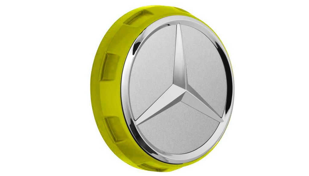 A00040009001127 mercedes amg radnabenabdeckung zentralverschlussdesign gelb rosier onlineshop