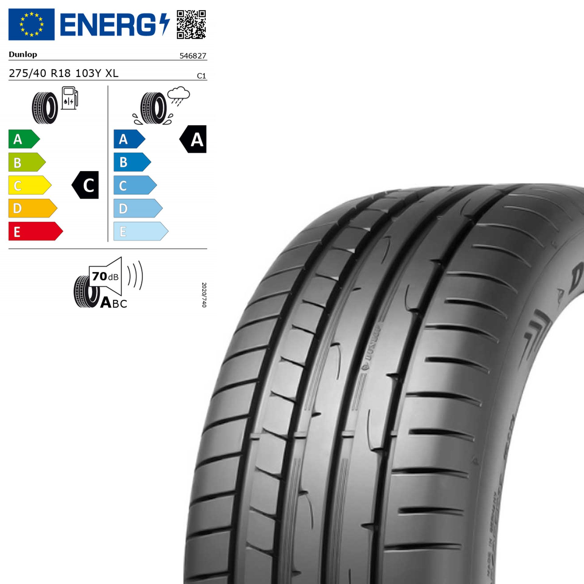 Q44001121098a dunlop sport maxx rt2 mo sommerreifen 275 40 18 103 y xl rosier onlineshop