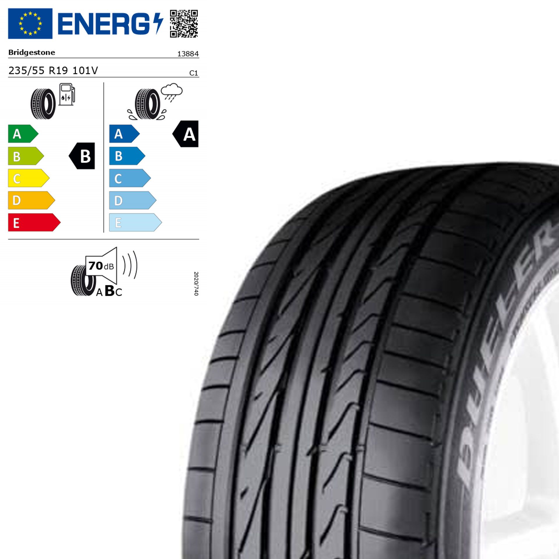 Q44002191027a bridgestone dueler hp sport mo 235 55 r19 101v rosier onlineshop