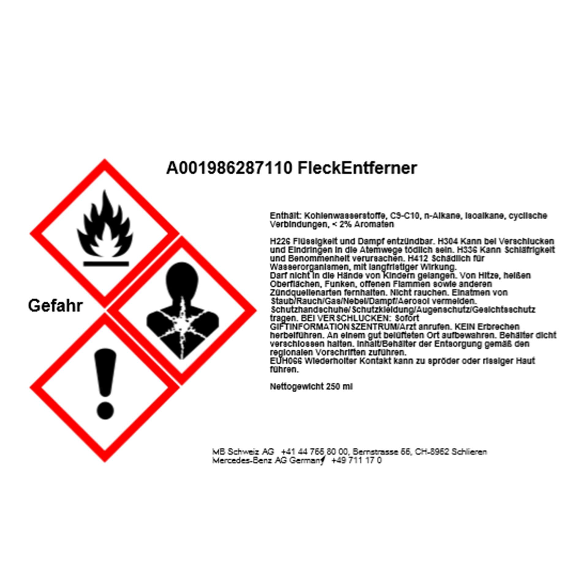 A001986287110 mercedes benz fleckenentferner rosier onlineshop