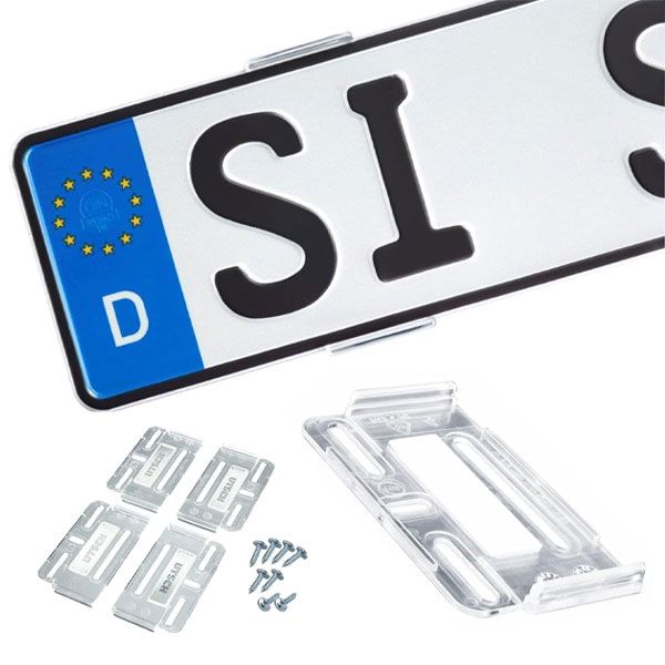 0188210 utsch rahmenloser kennzeichenhalter transparent rosier onlineshop