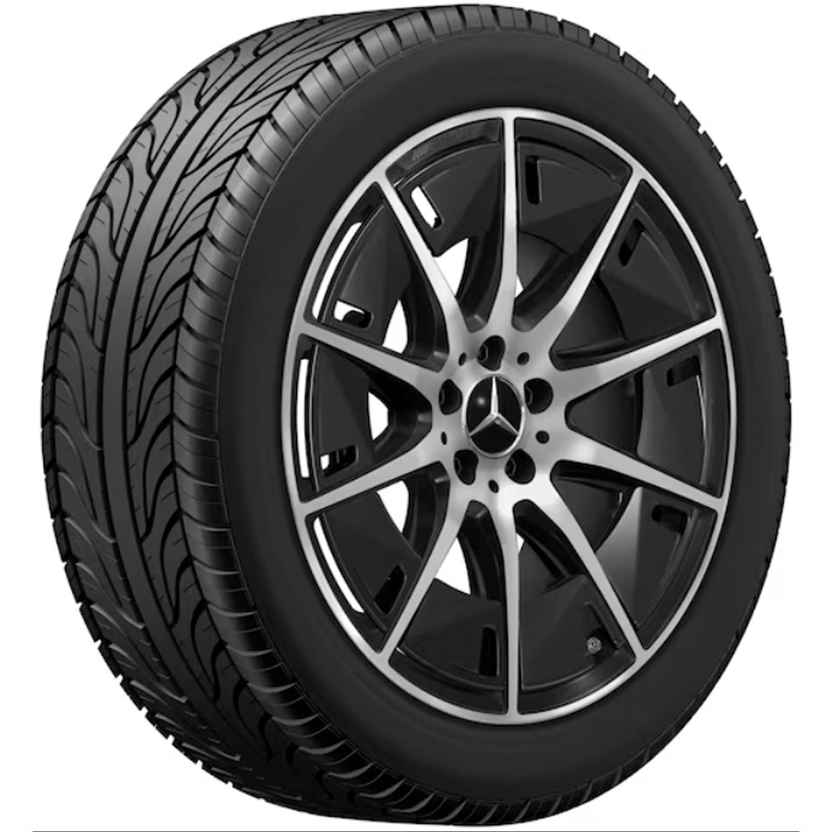 Mercedes-AMG Leichtmetallfelge schwarz glanzgedreht Vorderachse A5404000700