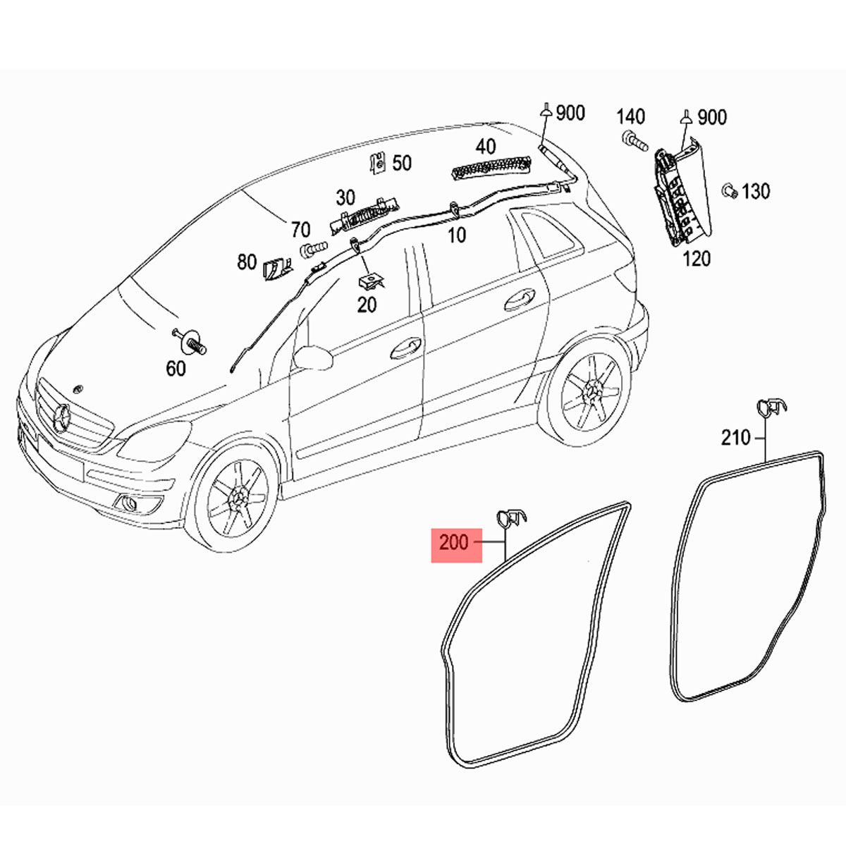 A16969200769051 mercedes benz tuergummi rosier onlineshop