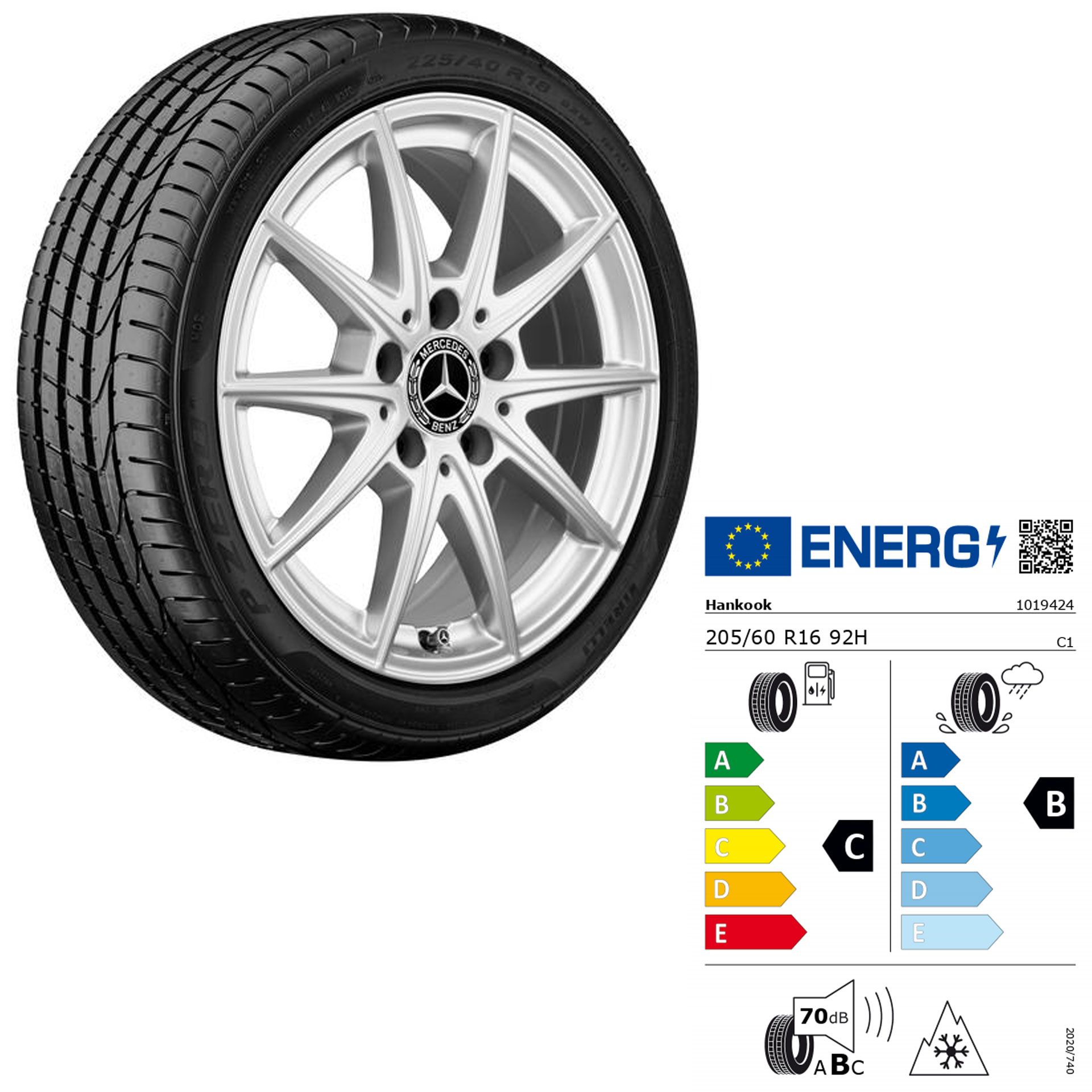 Q44014311009a mercedes benz winterkompletträder 5 doppelspeichen rad 205 60 r16 92h rosier onlineshop4