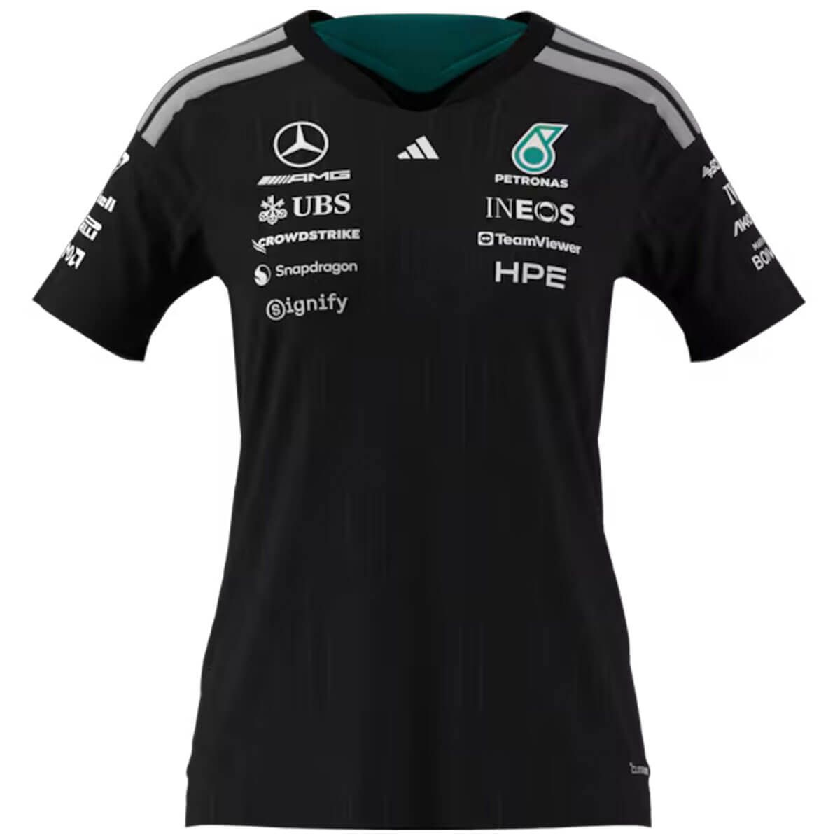 B67998384 mercedes benz t shirt f1 damen schwarz rosier onlineshop2