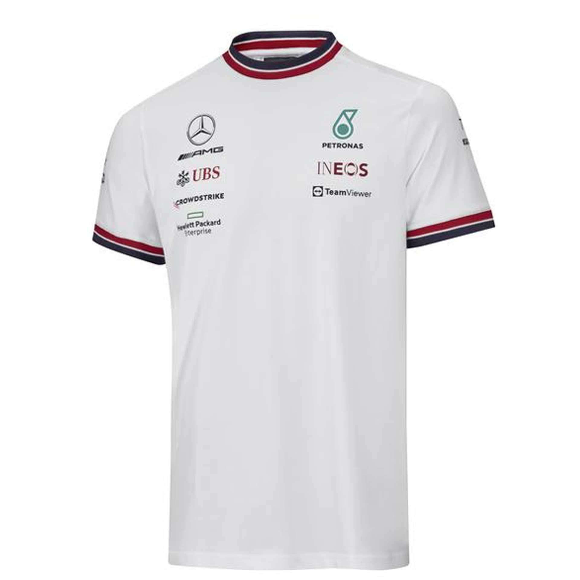 B67997385 mercedes amg t shirt fahrer formel 1 weiss rosier onlineshop