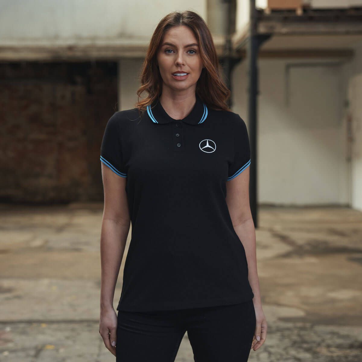 Mbt0213 mercedes benz trucks damen poloshirt rosier onlineshop